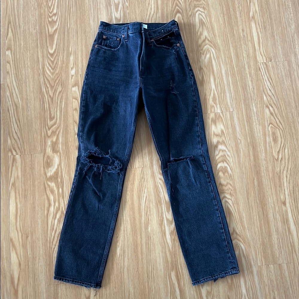 Distressed Black Jeans
